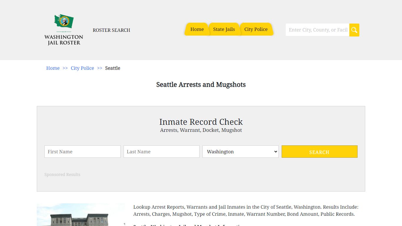 Seattle Arrests and Mugshots - Jail Roster Search