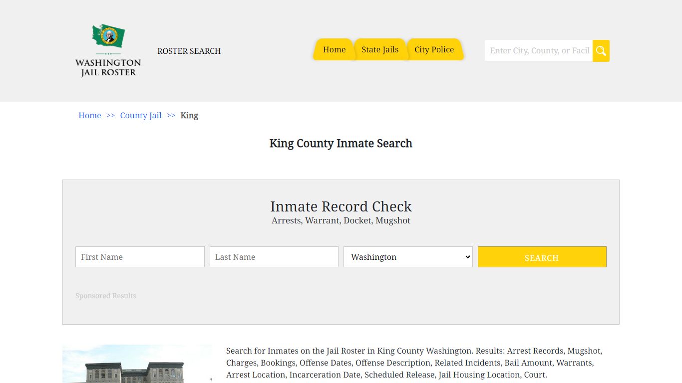 King County Inmate Search - Jail Roster Search